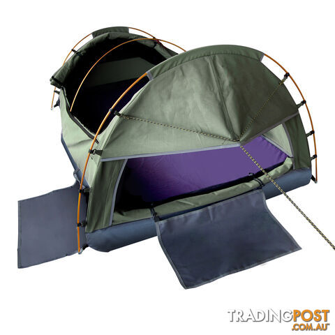Double Camping Canvas Swag Tent Celadon w/ Air Pillow - photo 3 of 8
