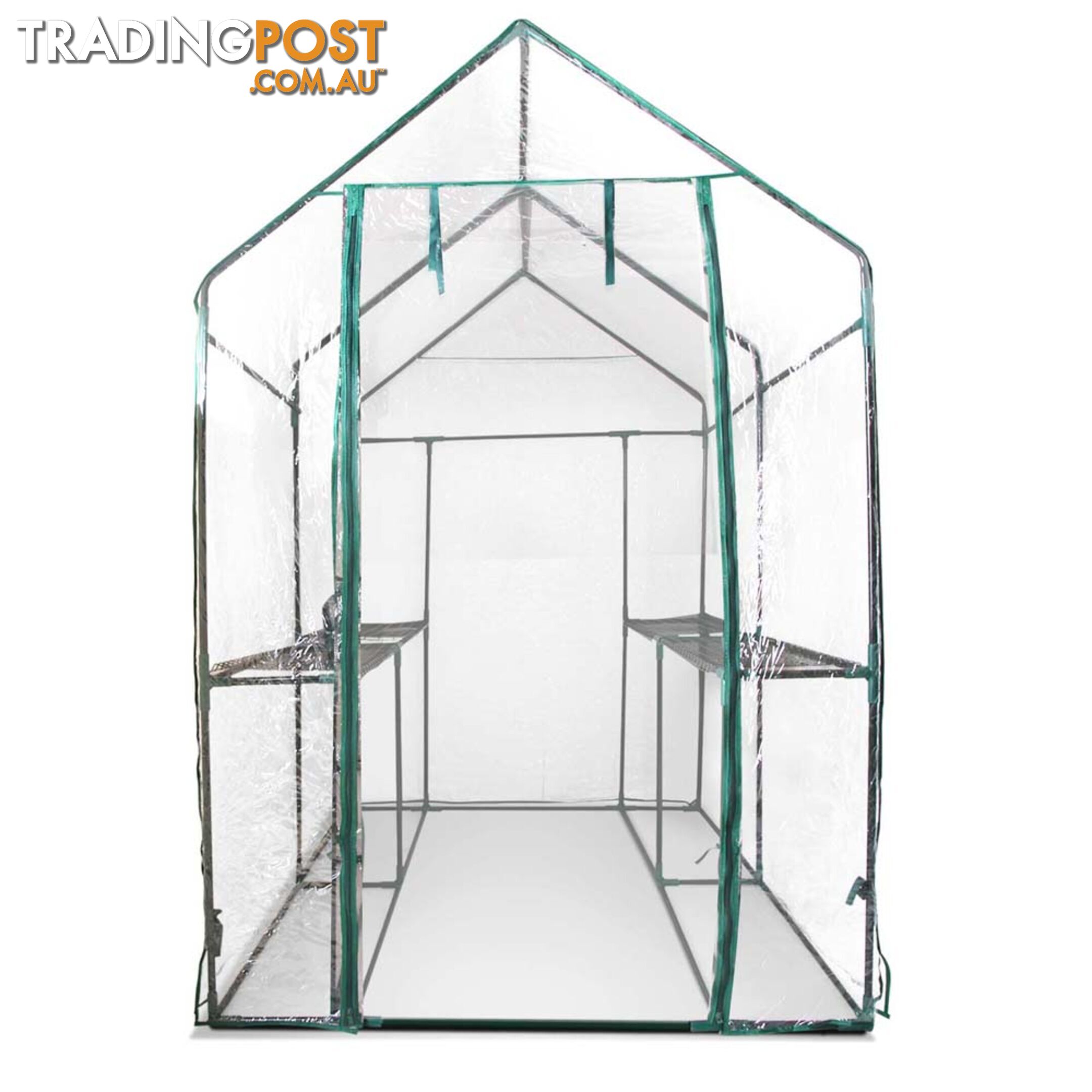 Garden Walk In Greenhouse PVC Cover Plant House Decks Shed Green House 1.9Mx1.2M
