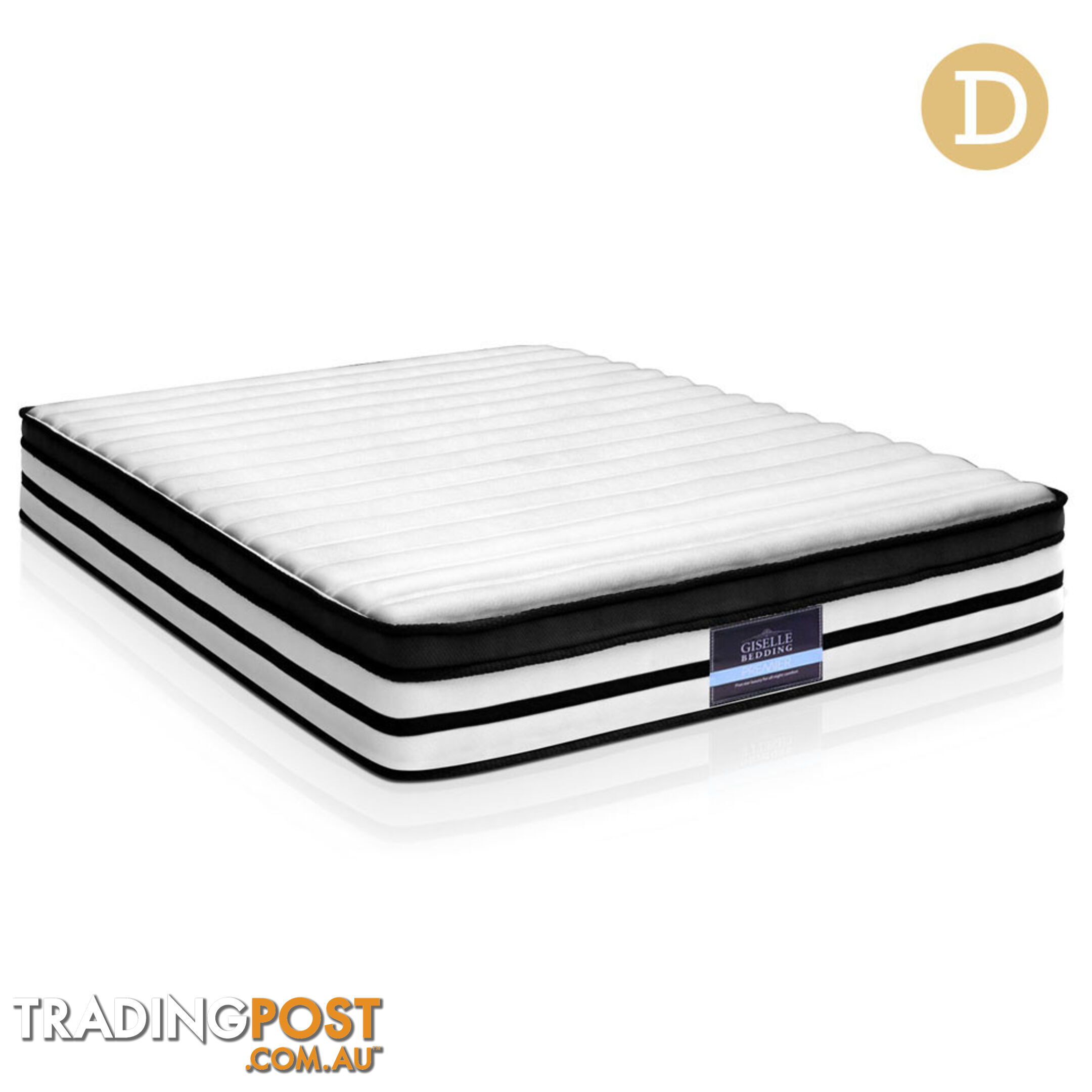 Luxury Double Size Euro Top Mattress Pocket Spring Medium Firmness