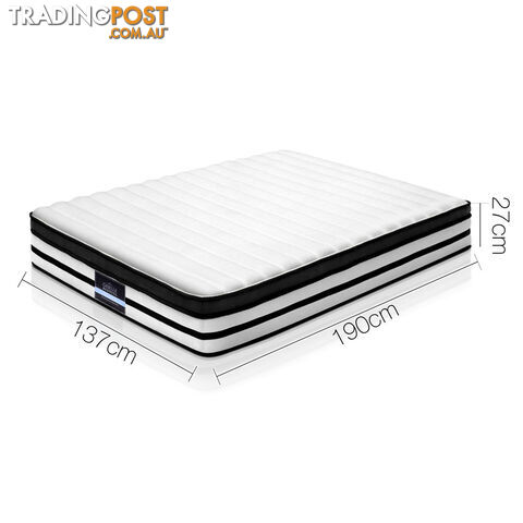 Luxury Double Size Euro Top Mattress Pocket Spring Medium Firmness