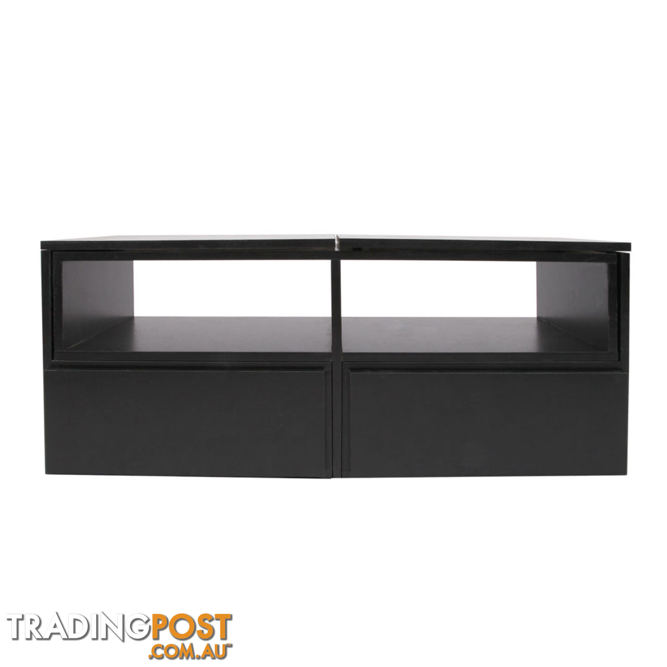 TV Stand Entertainment Unit Adjustable Cabinet Black