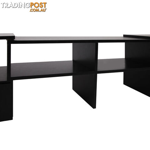 TV Stand Entertainment Unit Adjustable Cabinet Black