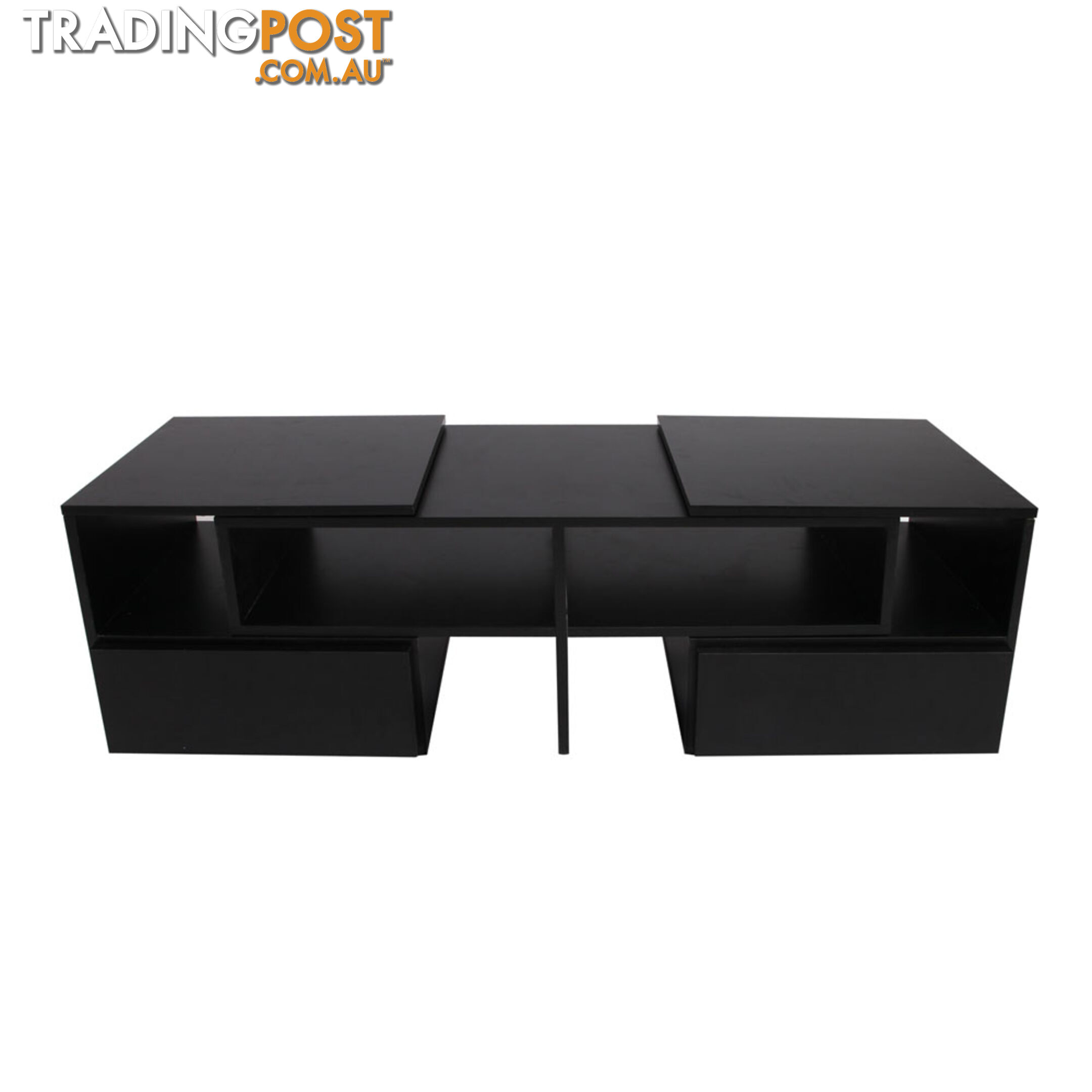 TV Stand Entertainment Unit Adjustable Cabinet Black