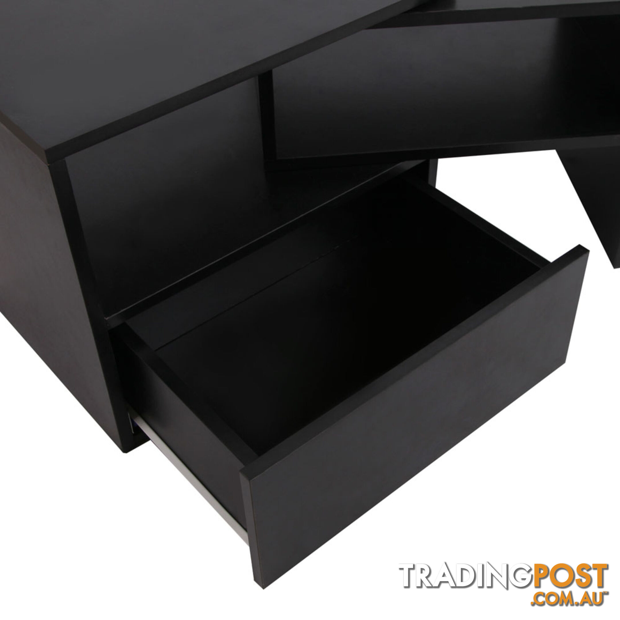 TV Stand Entertainment Unit Adjustable Cabinet Black