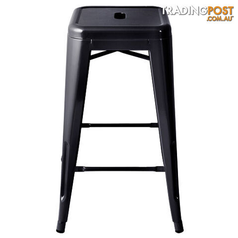 Set of 4 Replica Tolix Kitchen Bar Stool 66cm Black - photo 5 of 8