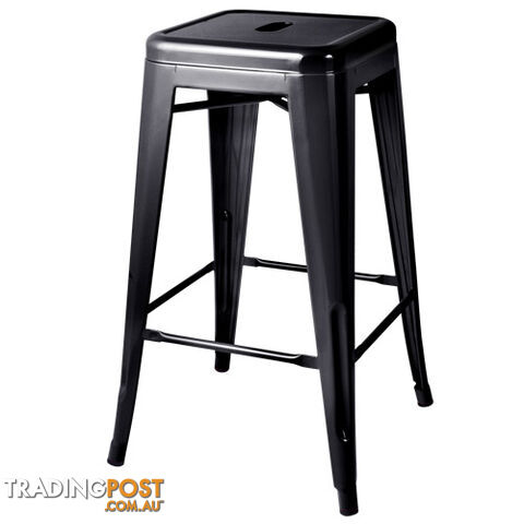 Set of 4 Replica Tolix Kitchen Bar Stool 66cm Black - photo 3 of 8