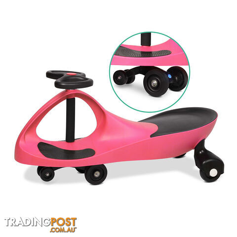 Swing Car Kids Ride On Toy Pedal Free Swivel Slider Safe Speed Wiggle Scooter PK