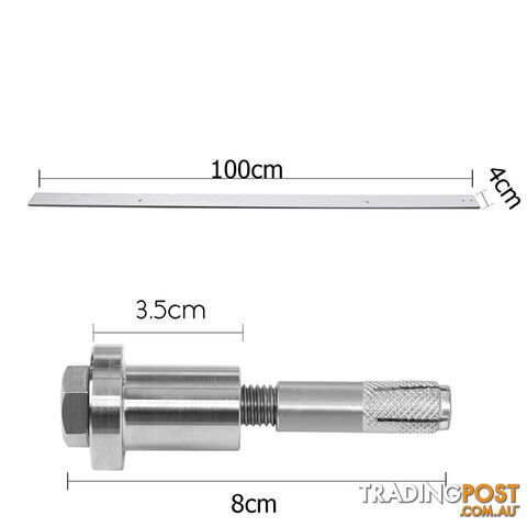 Stainless Steel Sliding Barn Door Hardware Set Home Office Interior Closet 2M - photo 3 of 8