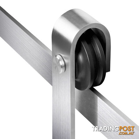 Stainless Steel Sliding Barn Door Hardware Set Home Office Interior Closet 2M - photo 4 of 8