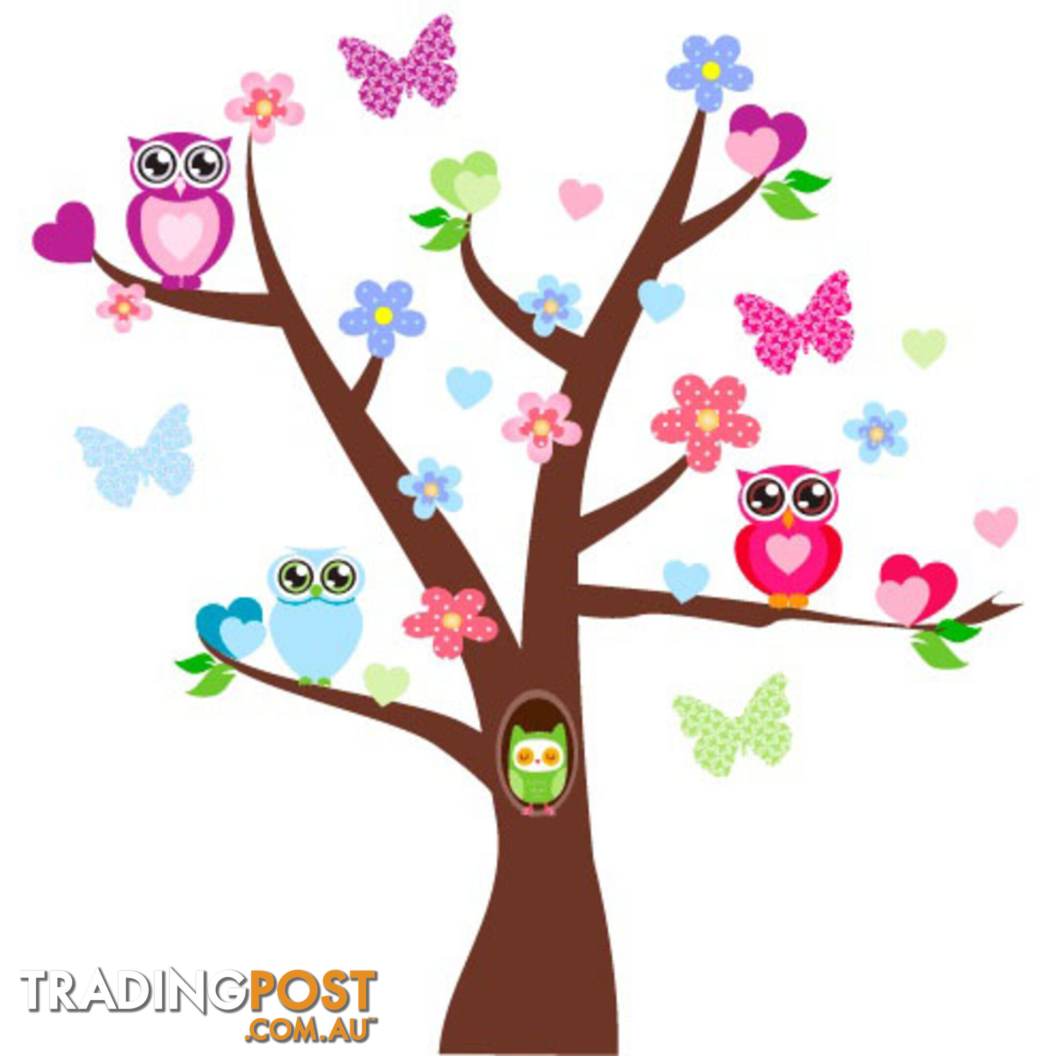 Tree and Owl Wall Stickers - Totally Movable