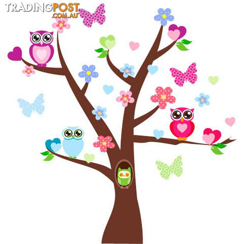 Tree and Owl Wall Stickers - Totally Movable