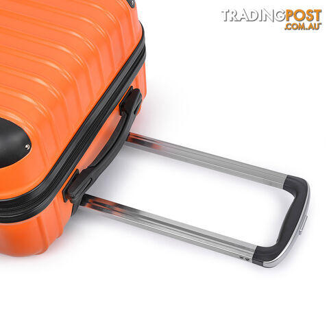 3PCS Travel Luggage Set Hard Shell Super Lightweight Suitcase TSA Lock Orange