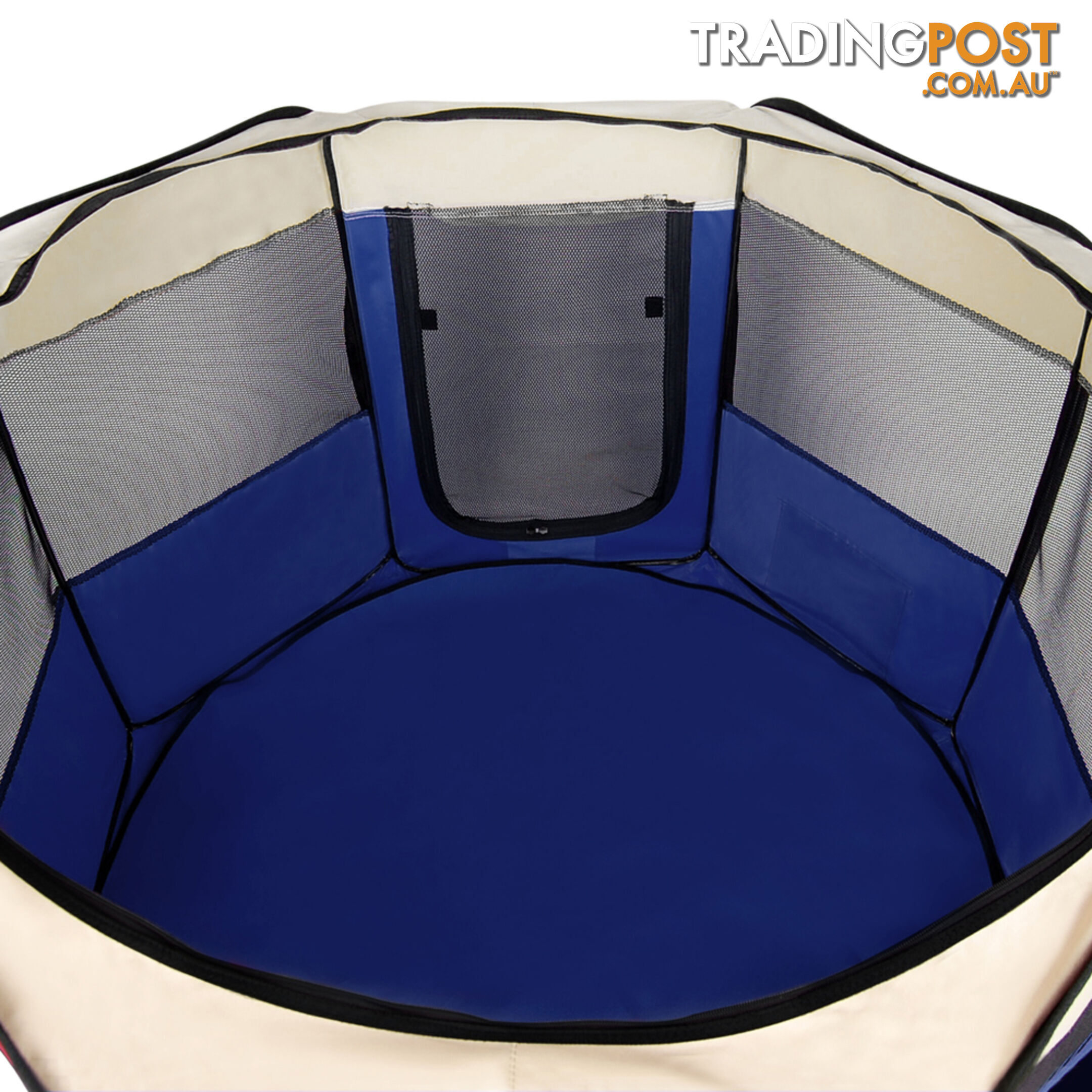 XL Portable Pet Playpen 8 Panel Dog Puppy Cat Exercise Soft Cage Crate Tent Blue