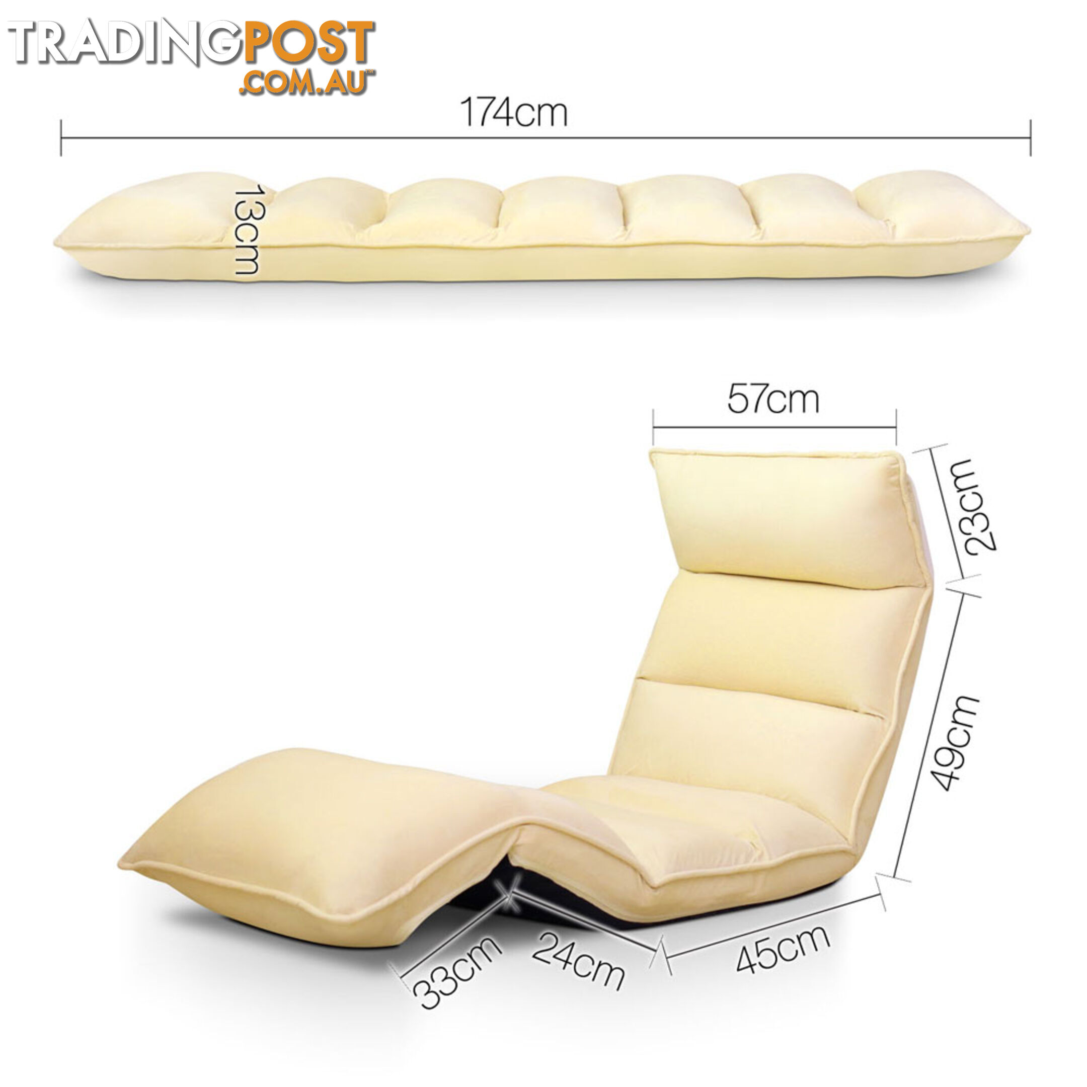 Lounge Sofa Chair - 375 Adjustable Angles _ Taupe