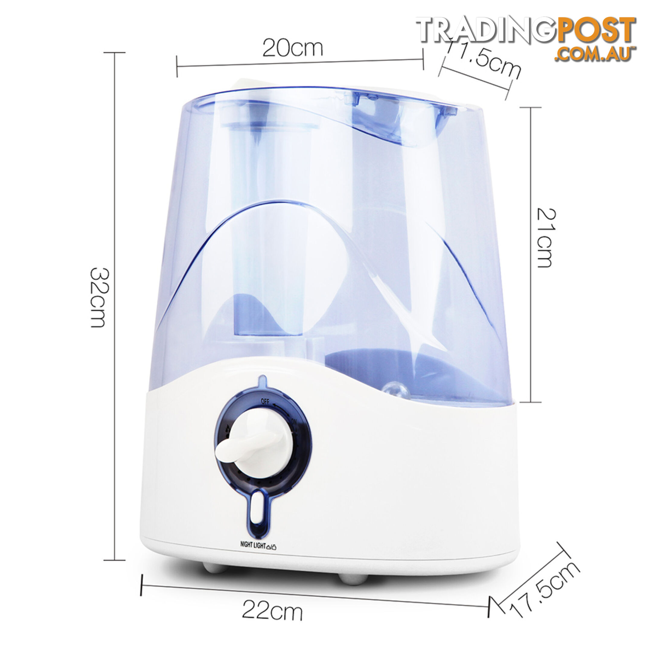 4.5L Air Humidifier Ultrasonic Cool Mist Nebuliser Aroma Steam Purifier Diffuser