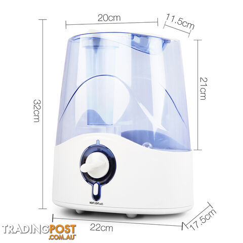 4.5L Air Humidifier Ultrasonic Cool Mist Nebuliser Aroma Steam Purifier Diffuser