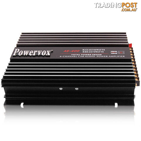 2800W 4 Channel PowerVox Car Amplifier Speaker Stereo Truck AMP Audio Black