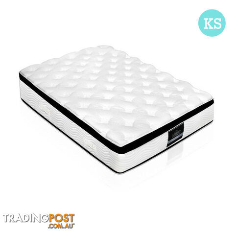 Luxury Mattress 28cm Natural Latex Pillow Top 5 Zone Pocket Spring King Single