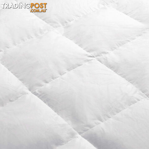 Premium Goose Feathers Down Quilt 500GSM All Season Doona Blanket Single Size