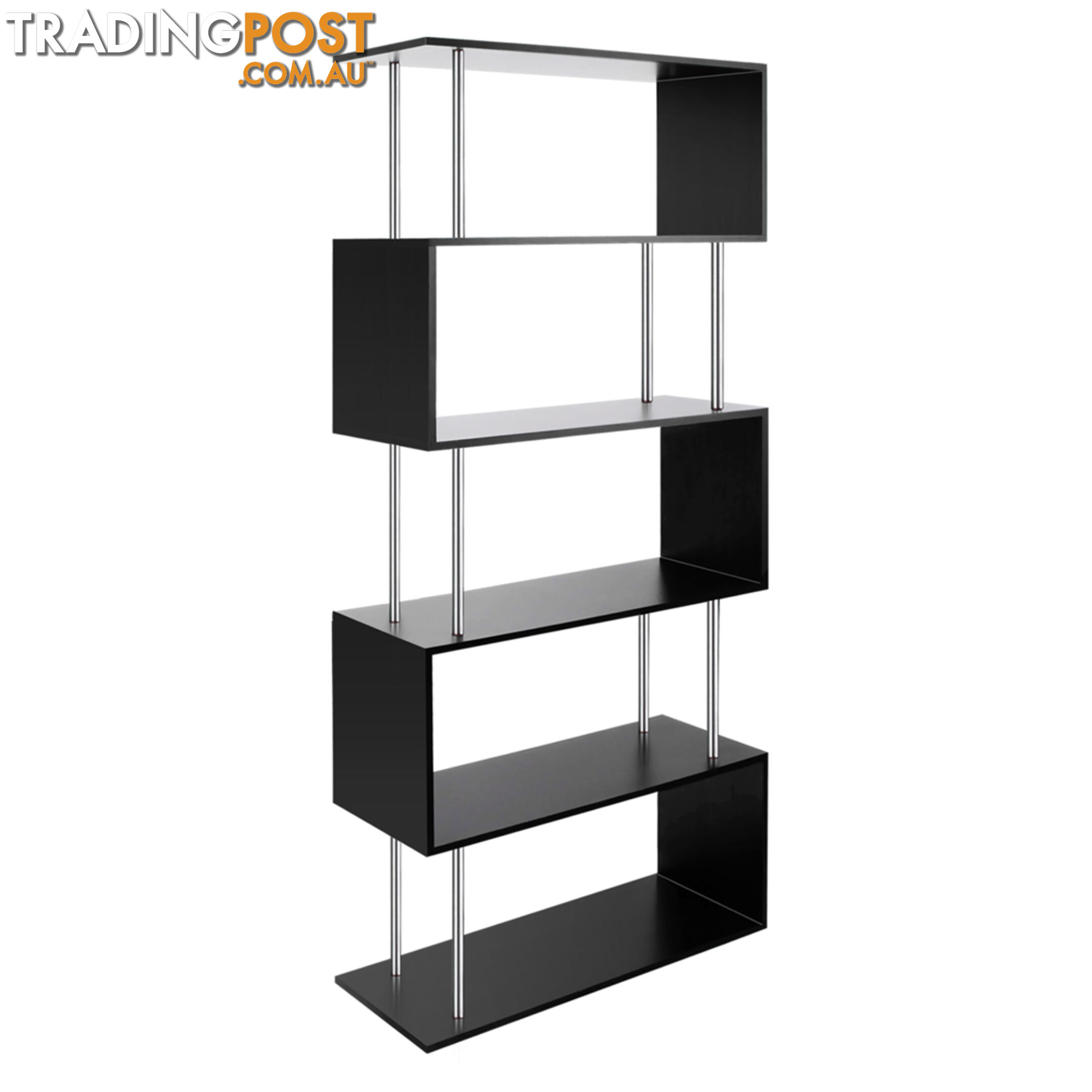 5 Tier Display/Book/Storage Shelf Unit Black