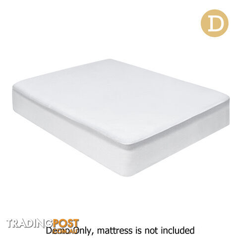 Double Size Waterproof Bamboo Fibre Mattress Protector Fitted Fabric Bed Cover