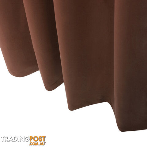 ArtQueen 3 Pass Eyelet Blockout Curtain Brown 240cm