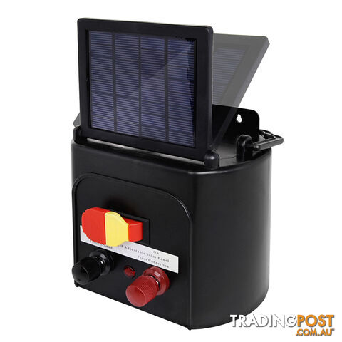 Solar Power 8Km Electric Fence Farm Animal Pet Energiser Energizer Charger 0.3J