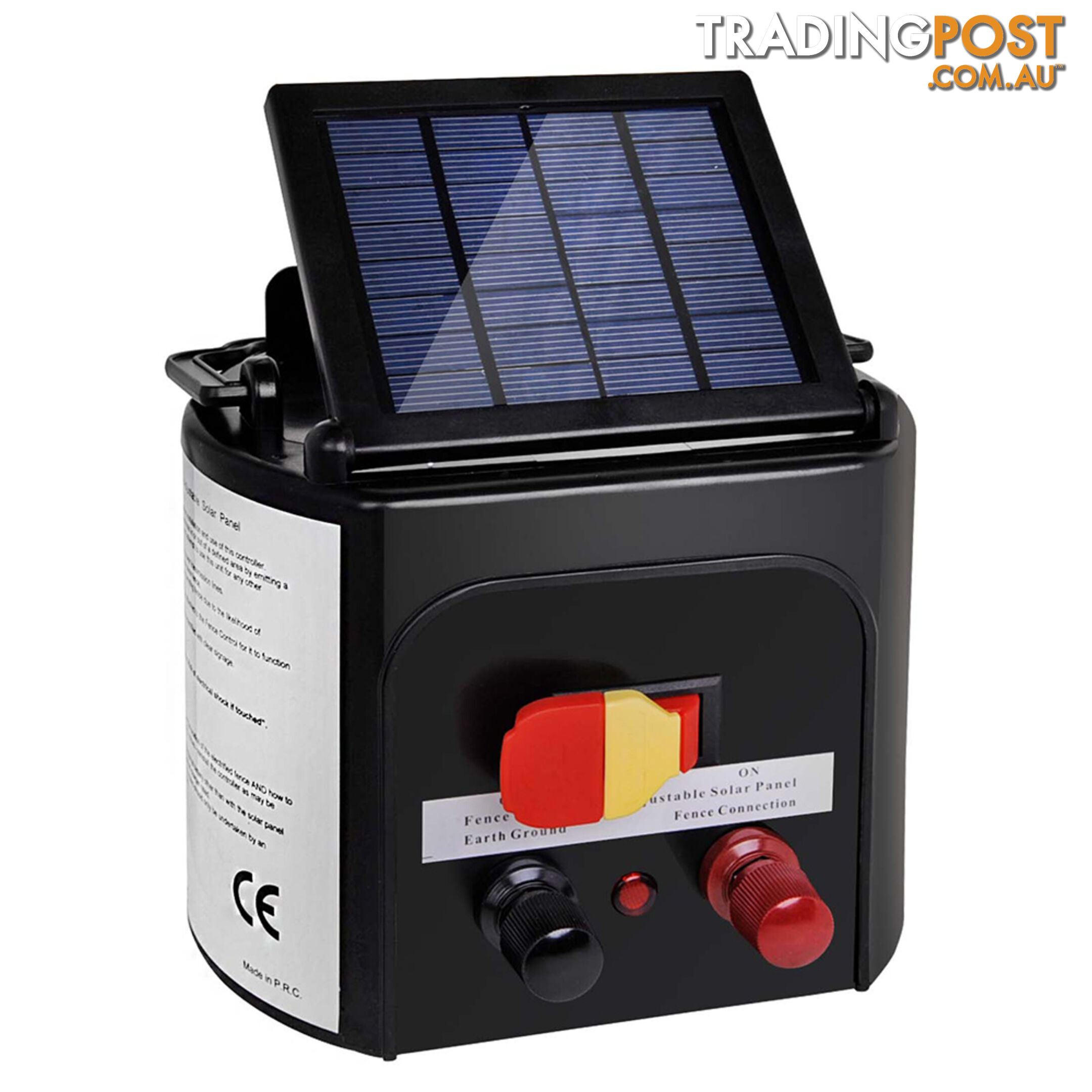 Solar Power 8Km Electric Fence Farm Animal Pet Energiser Energizer Charger 0.3J