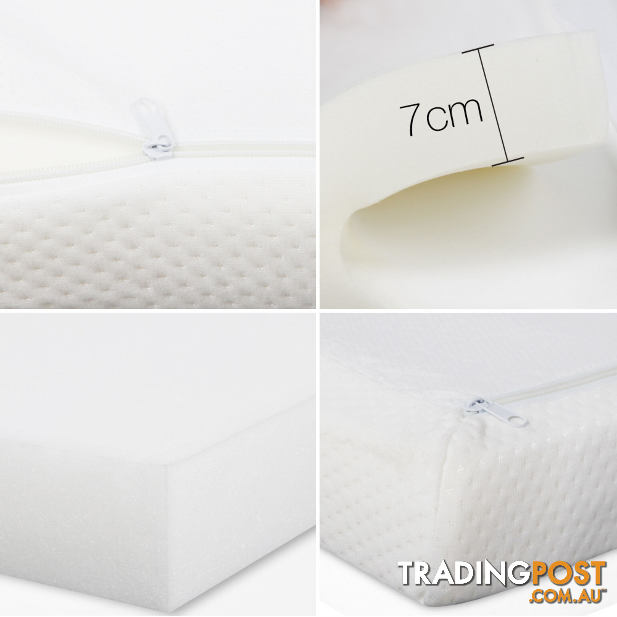 7cm Visco Elastic Memory Foam Mattress Topper High Density Underlay Double