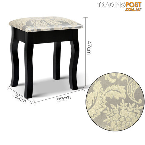 4 Drawer Dressing Table with Mirror - Black - photo 3 of 9