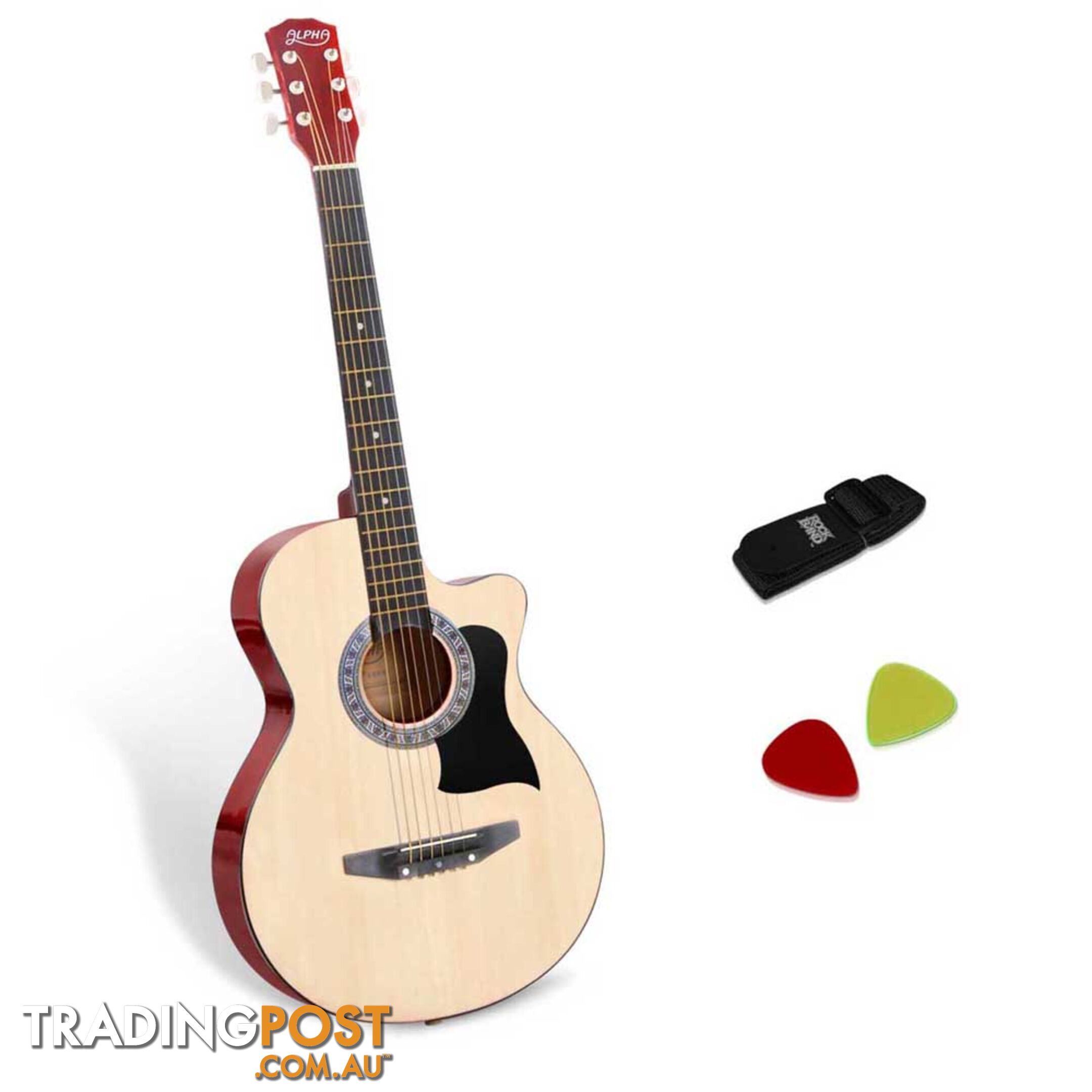 38 Inch Wooden Acoustic Guitar Natural