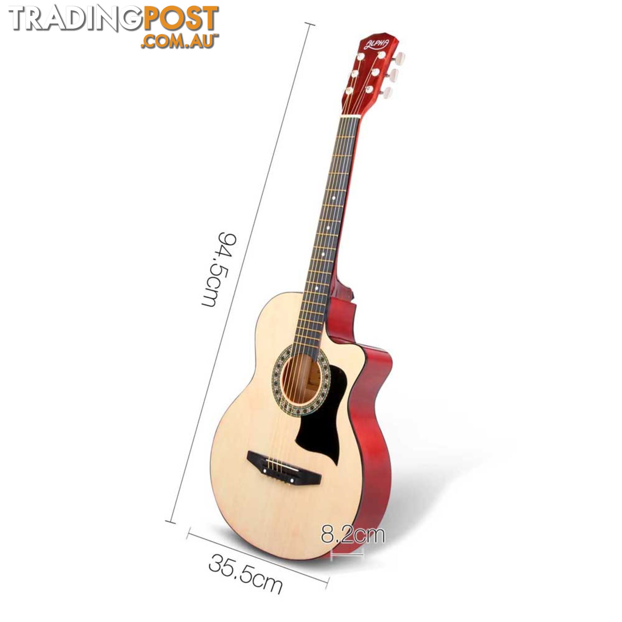 38 Inch Wooden Acoustic Guitar Natural