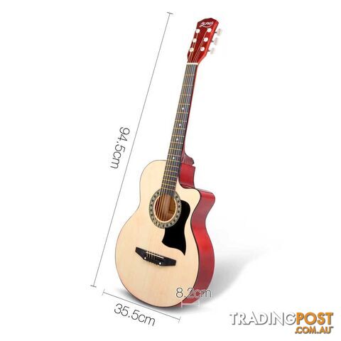 38 Inch Wooden Acoustic Guitar Natural