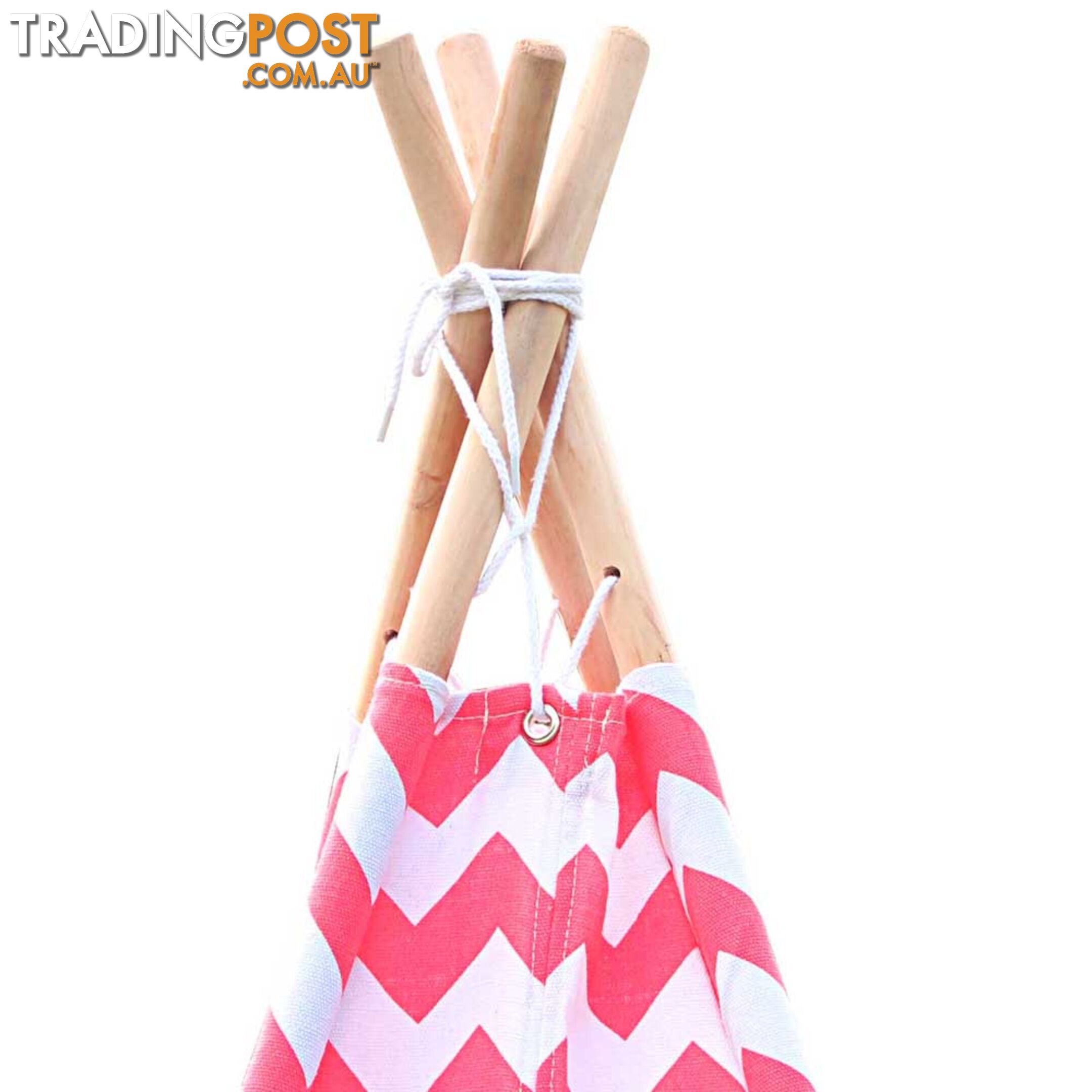 Kids Play Tent Canvas Teepee Pretend Playhouse Outdoor Indoor Tipi Coral