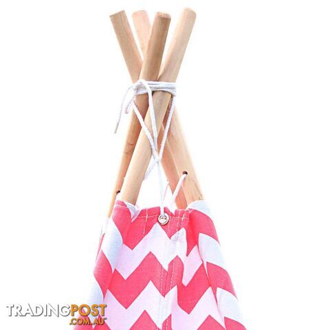 Kids Play Tent Canvas Teepee Pretend Playhouse Outdoor Indoor Tipi Coral