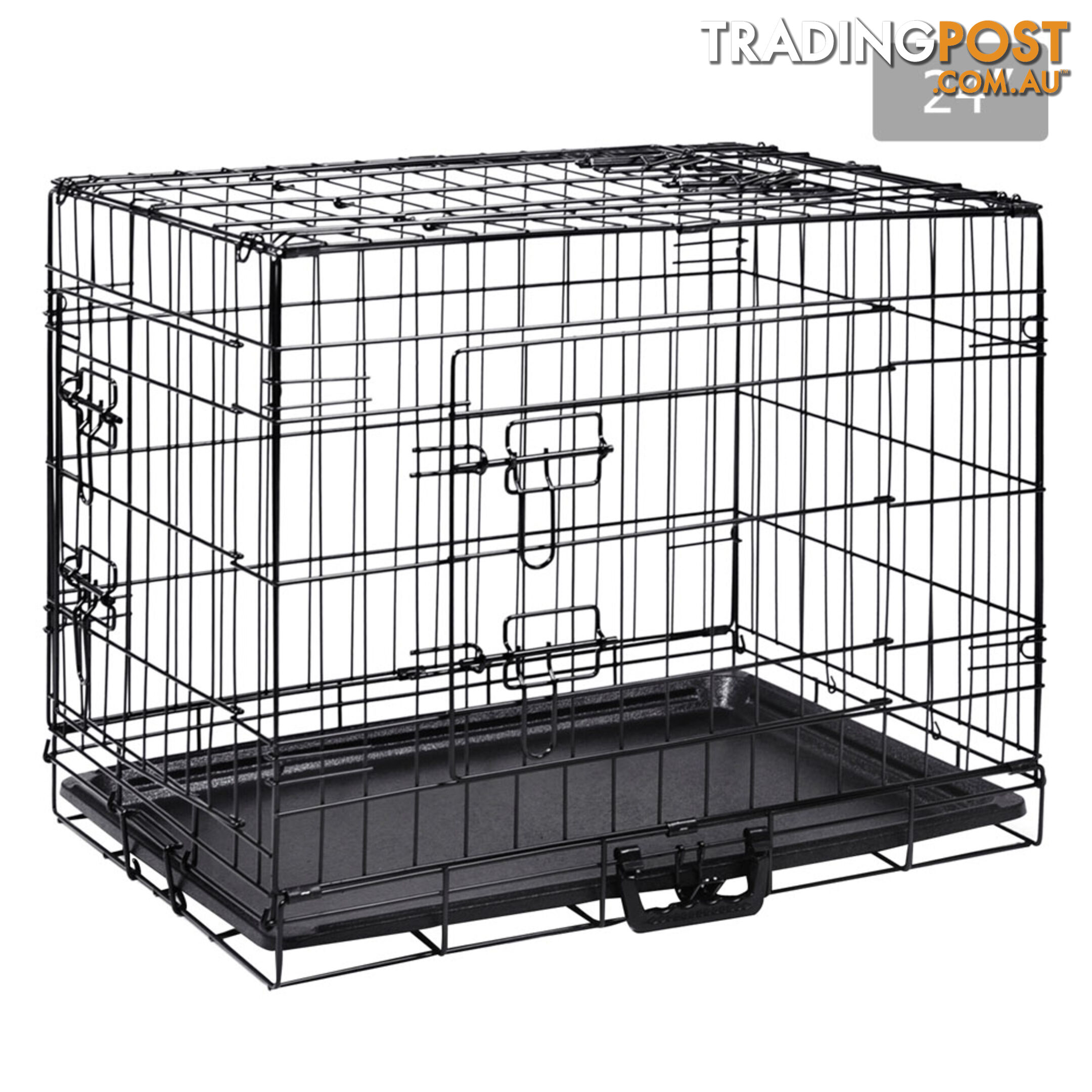 Metal Collapsible Dog Cage 24IN