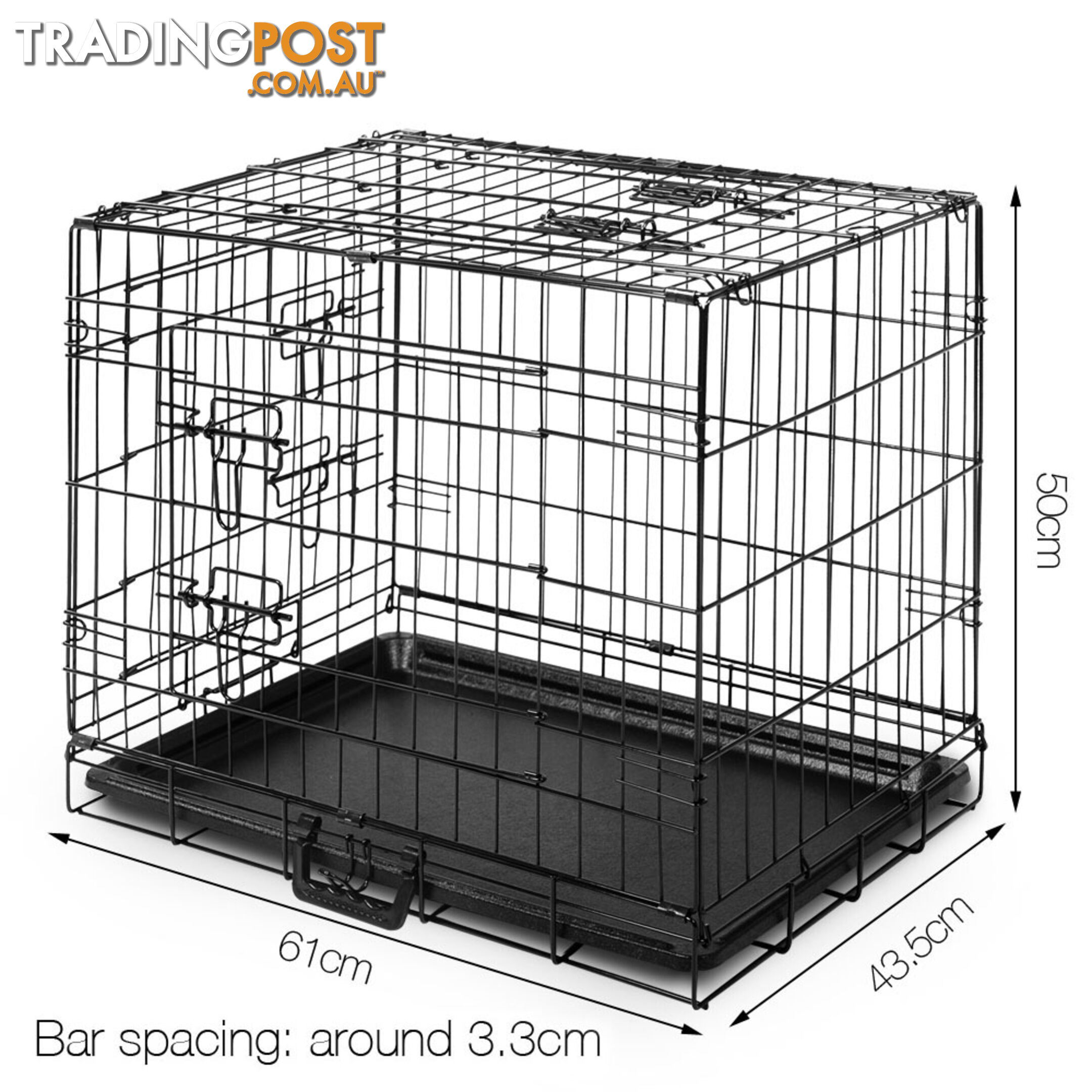 Metal Collapsible Dog Cage 24IN