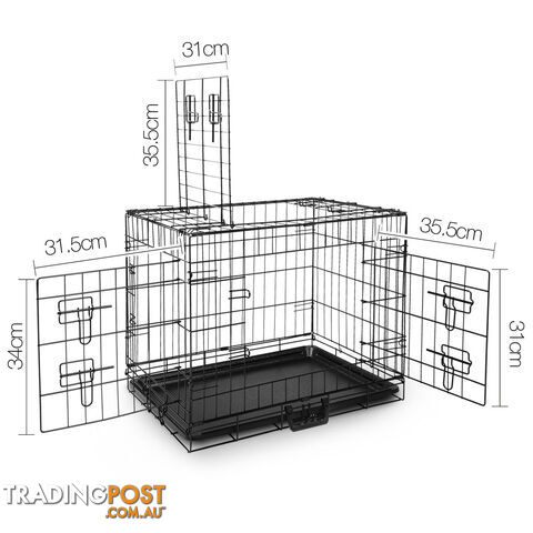 Metal Collapsible Dog Cage 24IN