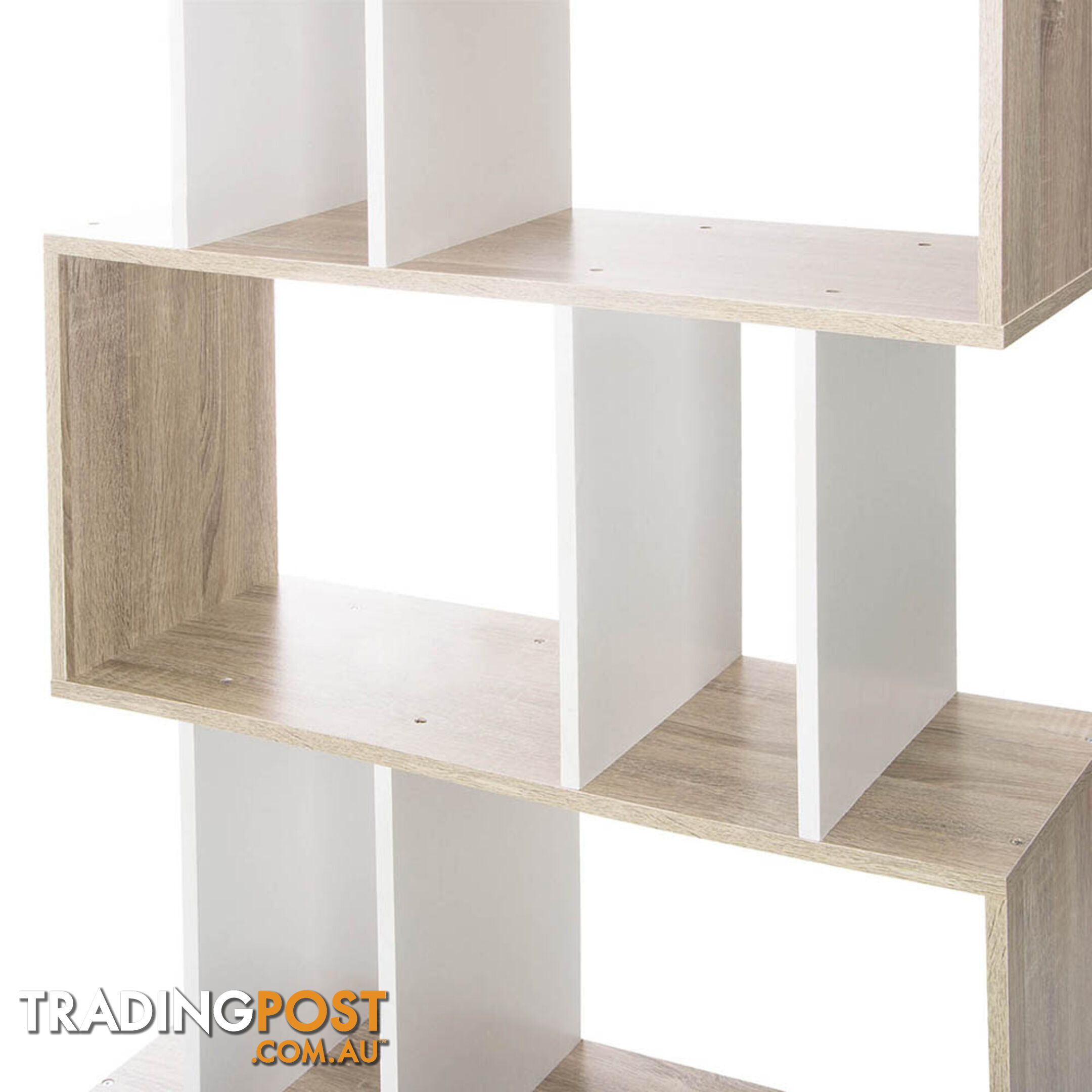 5 Tier Display/Book/Storage Shelf Unit White Brown