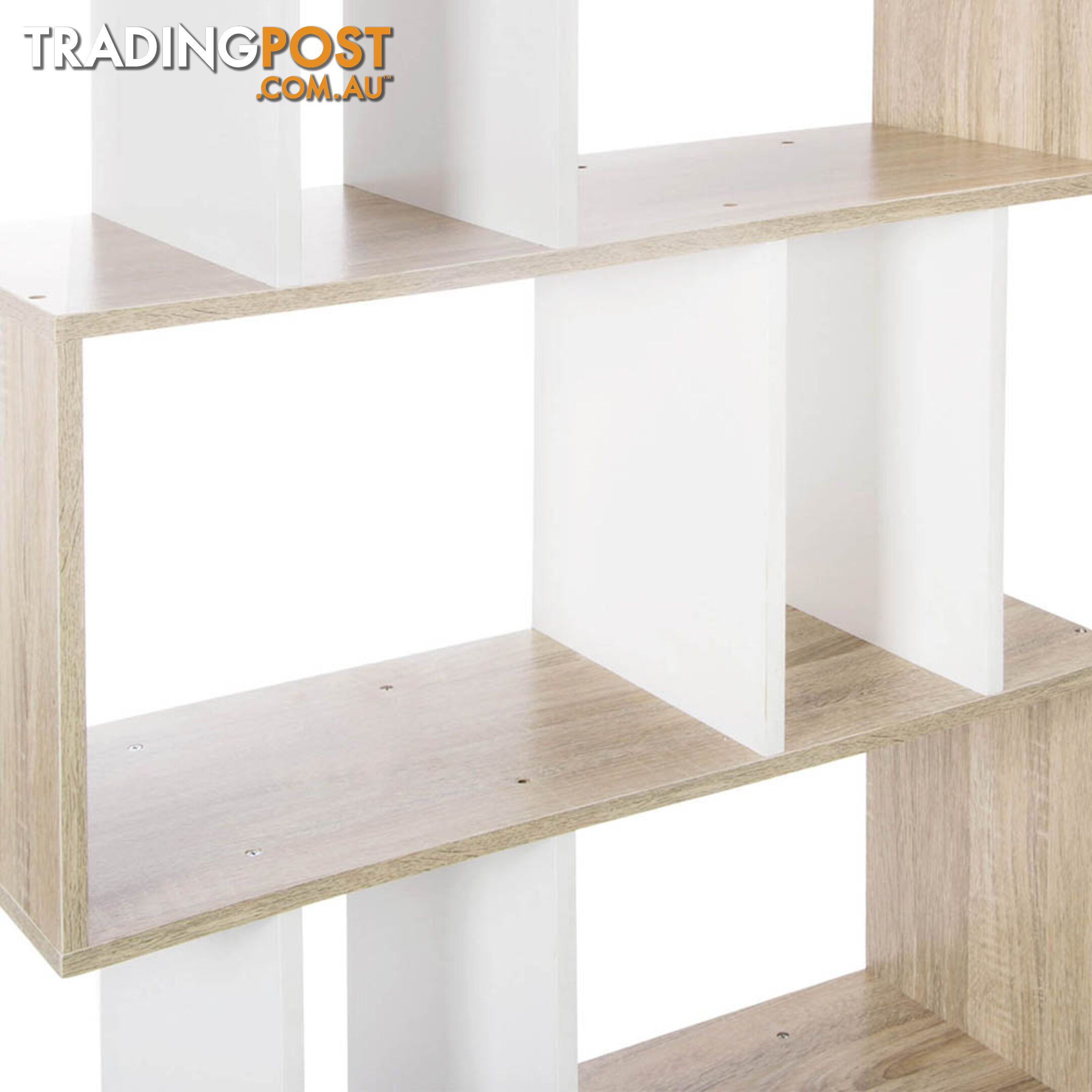 5 Tier Display/Book/Storage Shelf Unit White Brown