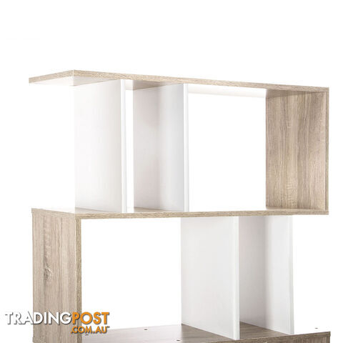 5 Tier Display/Book/Storage Shelf Unit White Brown