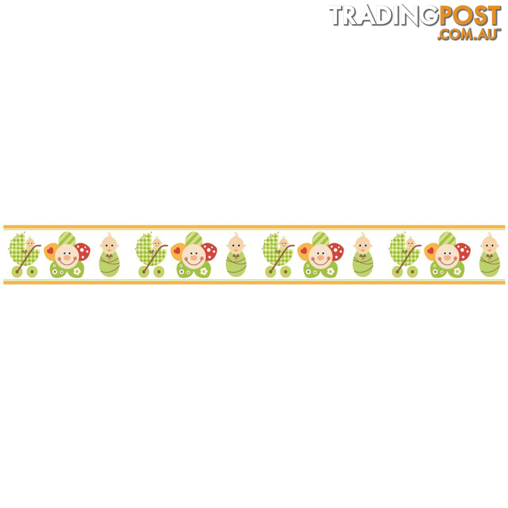 Smiley Flower Face Wall Border Stickers - Totally Movable