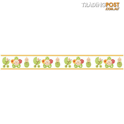 Smiley Flower Face Wall Border Stickers - Totally Movable