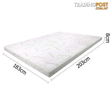 8cm Cool Gel Memory Foam Mattress Topper Eco-Friendly Bamboo Fabric Cover King