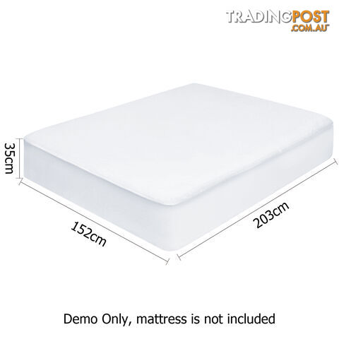 Fitted Non-Woven Waterproof Mattress Protector PU Coating Bed Cover Queen