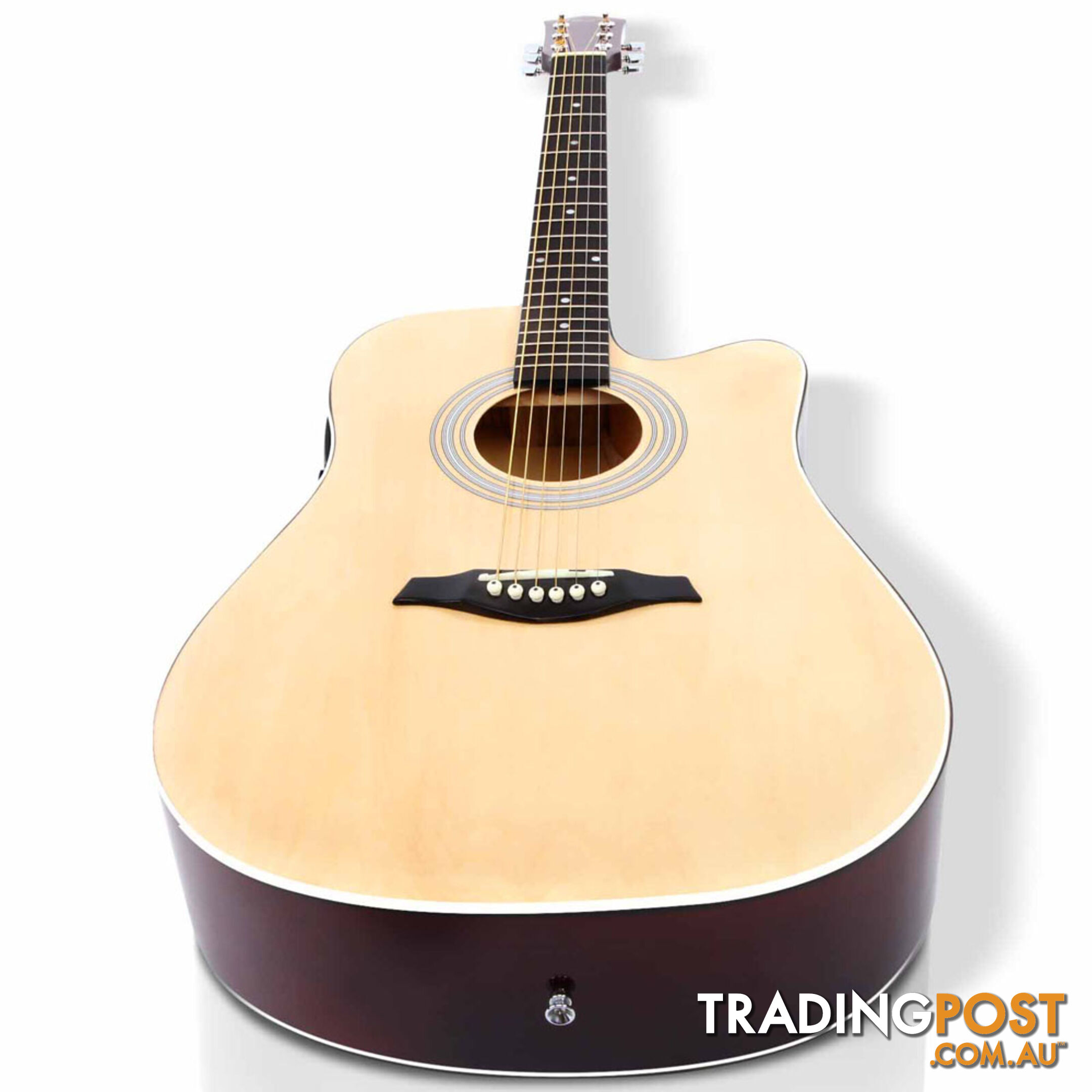 41in 5- Band EQ Electric Acoustic Guitar Full Size Natural
