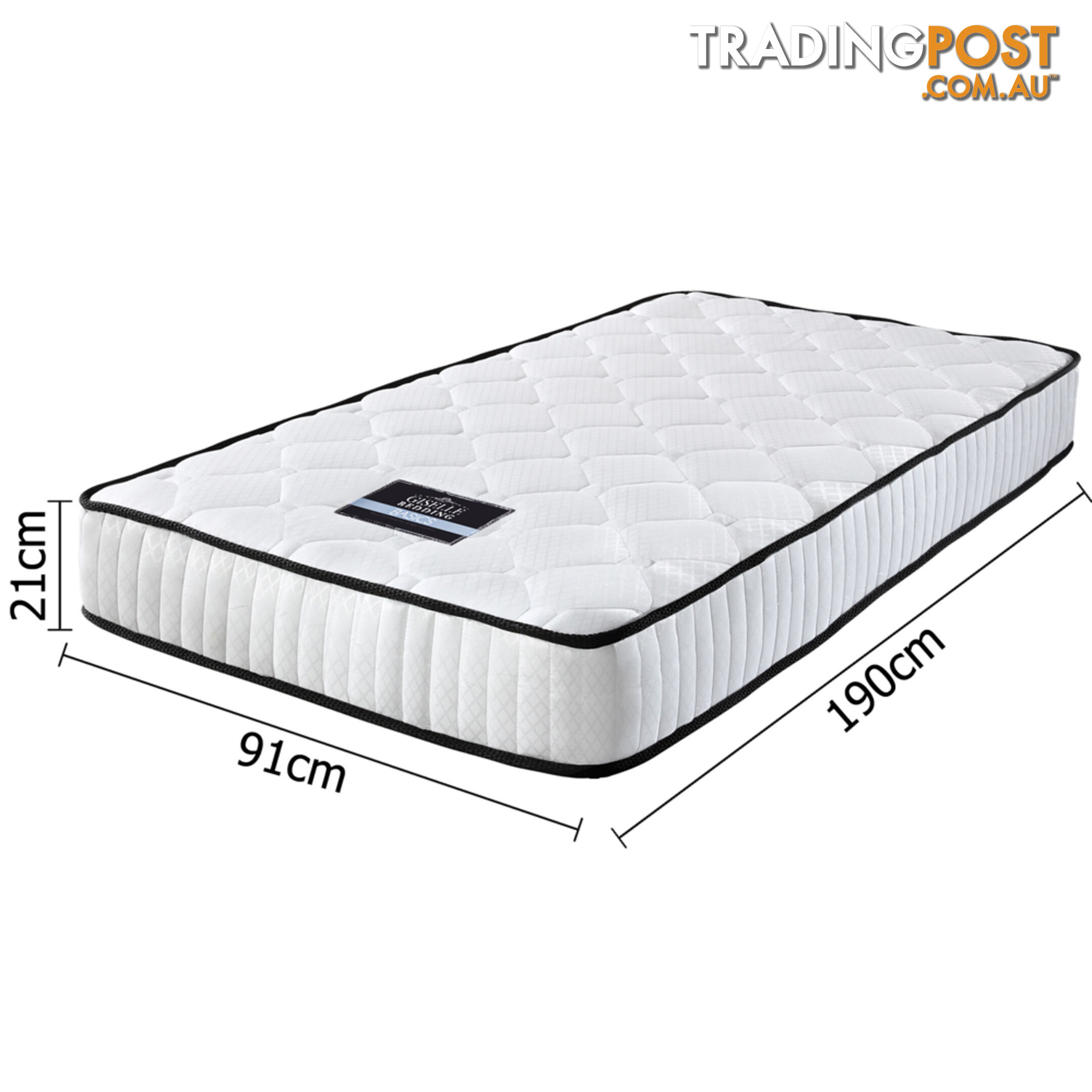 21cm Pocket Spring Mattress High Density Foam Single Size Bed