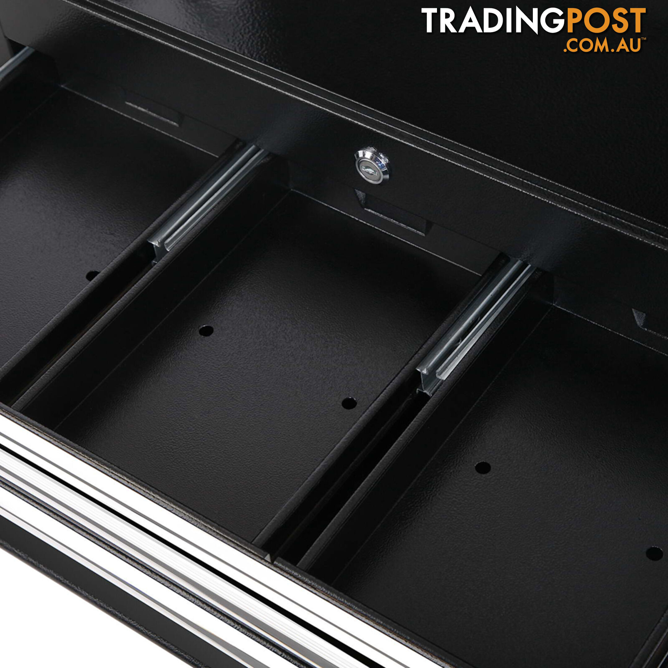 7 Drawers Mechanic Toolbox Chest Cabinet Tool Box Roller Trolley Black