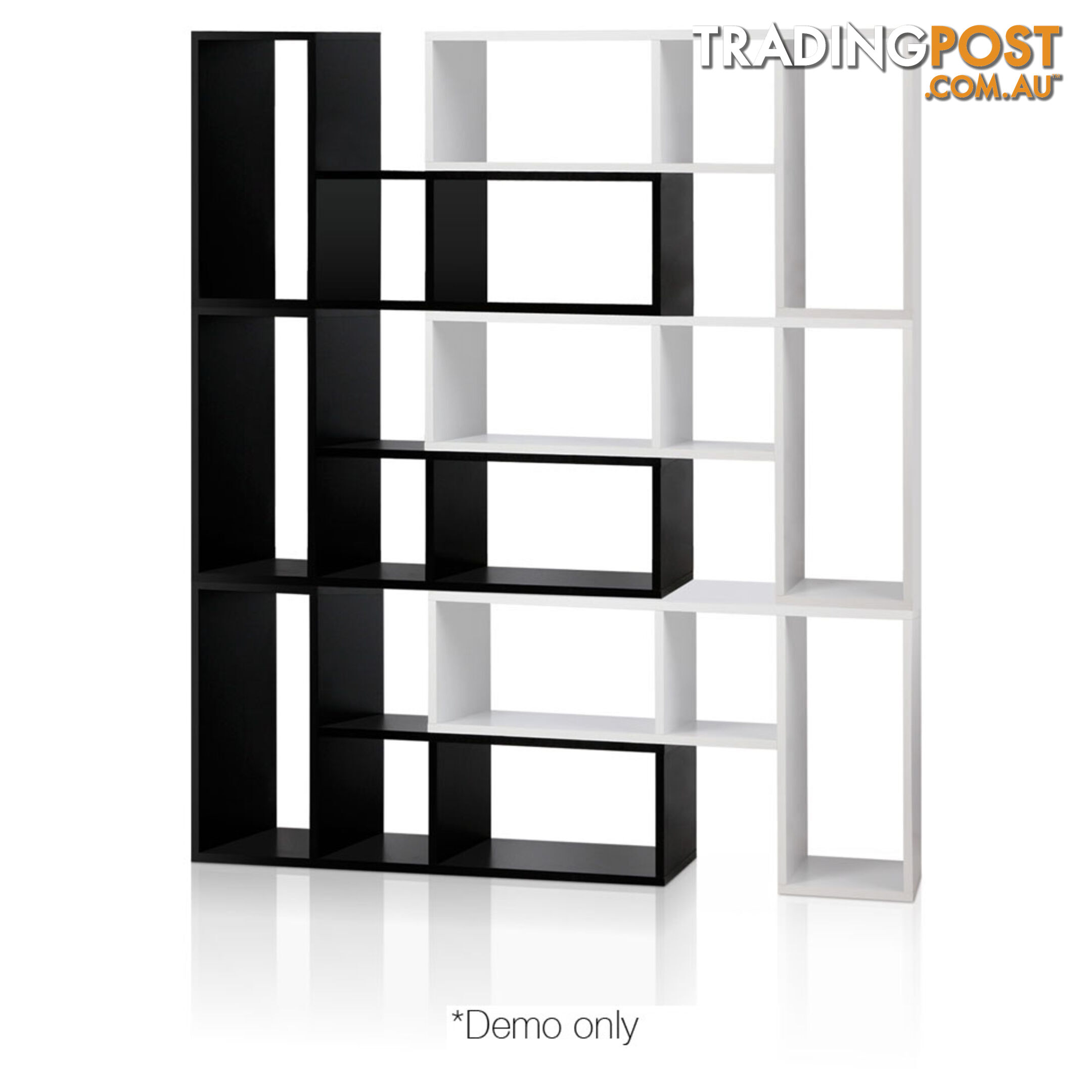 L Shape Display Shelf DIY Cube TV Stand Bookshelf Storage Cabinet White