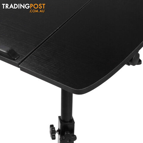 Rotating Mobile Laptop Adjustable Desk w/ USB Cooler Black